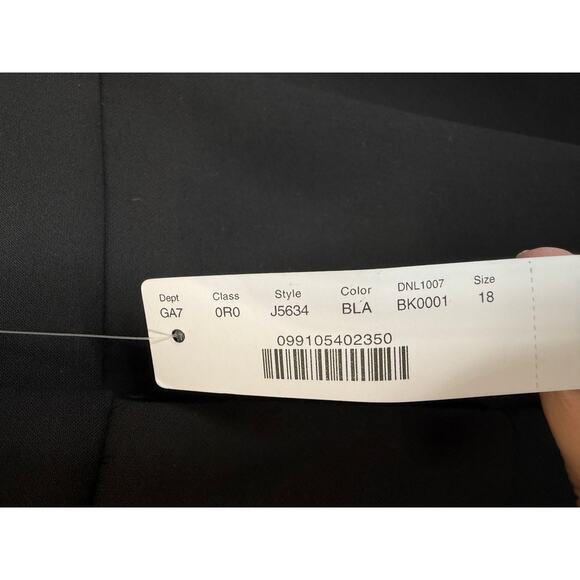 J. CREW High Rise Peyton Wide Leg Pant Four Season Stretch Black Women's 18 New - Picture 6 of 12